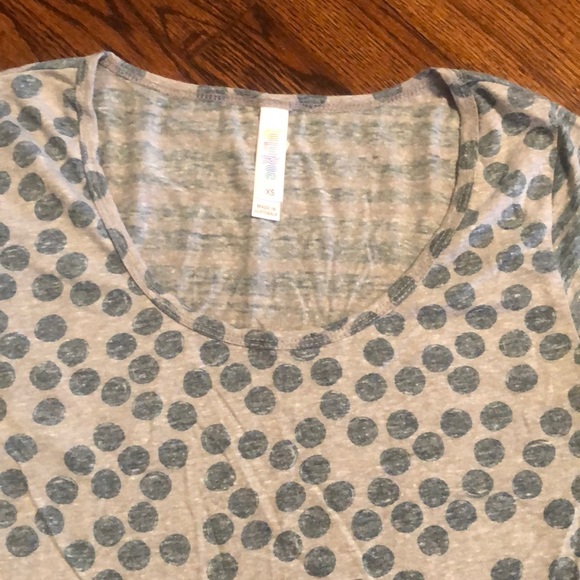 Gray and Blue Lularoe Classic T Size XS NWT - Picture 3 of 5